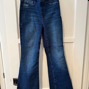 Good American Power Stretch Pull-on Flare Jeans - 29" inseam